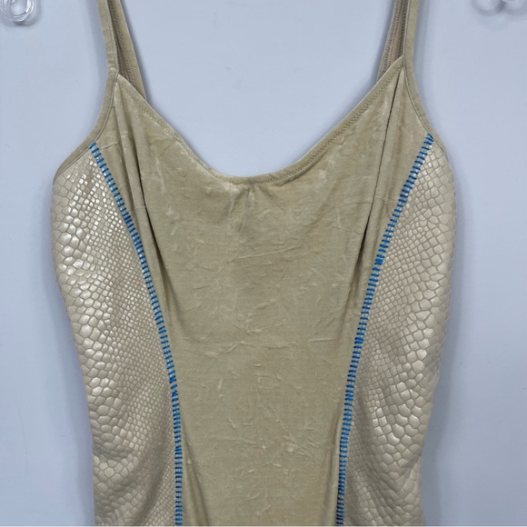 Anna Club By La Perla One Piece Swimsuit Velour Velvet Snake Print Bikini 48 12 - Picture 12 of 16